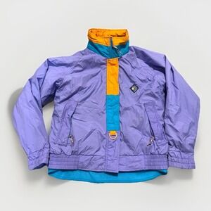 Vintage Woolrich‎ Jacket Womens Sigmet Gear Color Block Sz M Windbreaker 80s 90s
